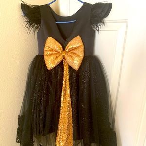 Girls black formal dress